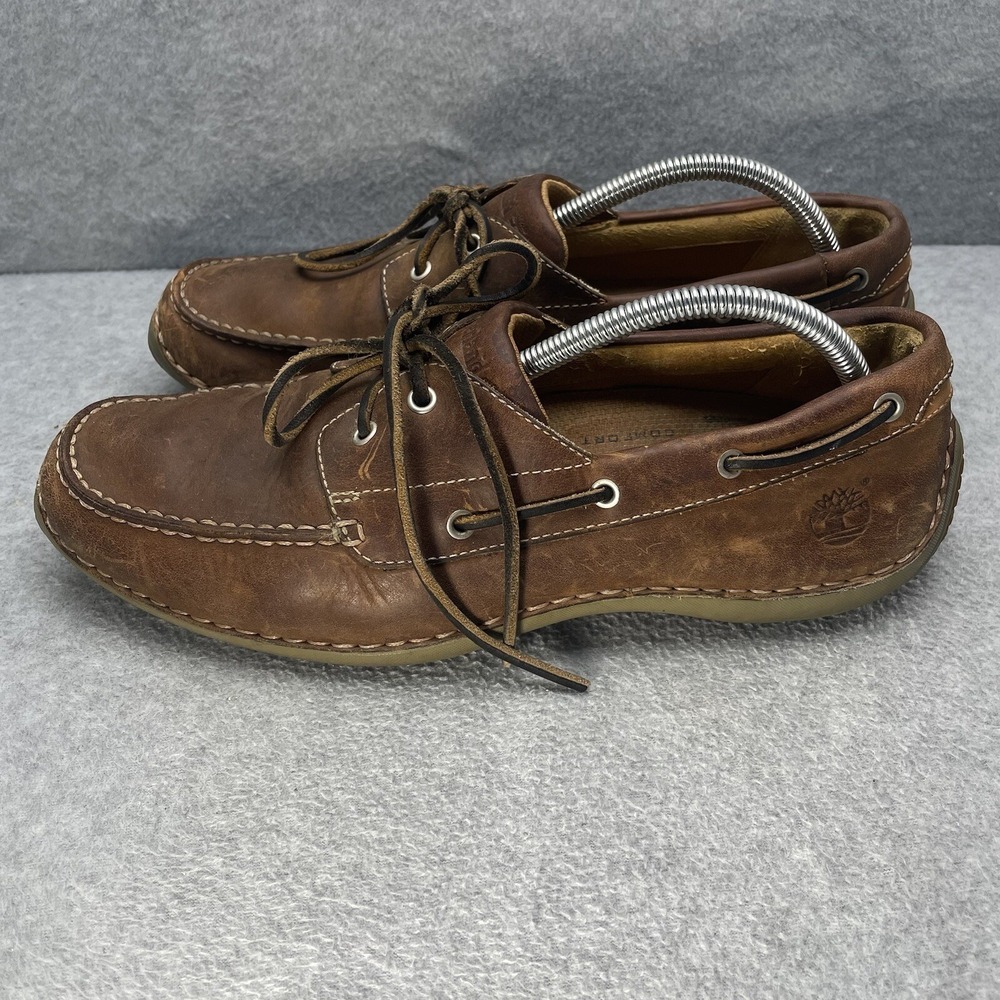 Timberland Smart Comfort Zone Chassis Men's 10 Brown Leather Loafer slip on Shoe